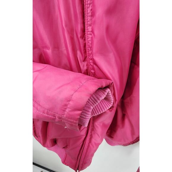 Vintage Y2K 2000's Polo Ralph Lauren Pink Goose Down Bomber Jacket XL - Picture 9 of 10